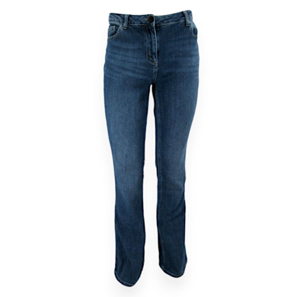 Boden Mid Rise Medium Wash Bootcut Flare Blue Jeans Women's US Size 10R - UK 14R